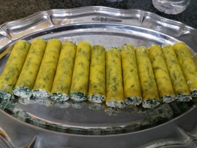 Cannelloni ripieni di ricotta e minestra maritata con besciamella alla zucca 14