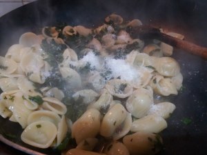 Orecchiette con torzelle filetti di acciuga piccanti pecorino e finocchietto