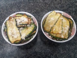Parmigiana con filetti di triglia e zucchine