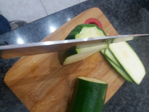 Parmigiana con filetti di triglia e zucchine