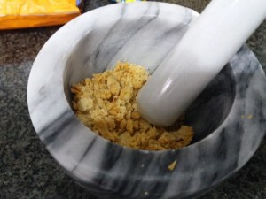 scialatielli di castagna con salsiccia funghi porcini tarallo sbriciolato