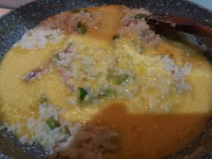 risotto alla carbonara con asparagi