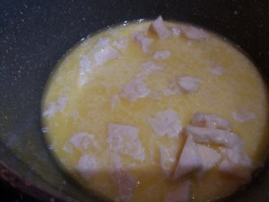 Mafalde alla gricia con agretti su fonduta di pecorino di Pienza