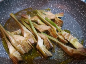 Scialatielli con zucca carciofi e rana pescatrice