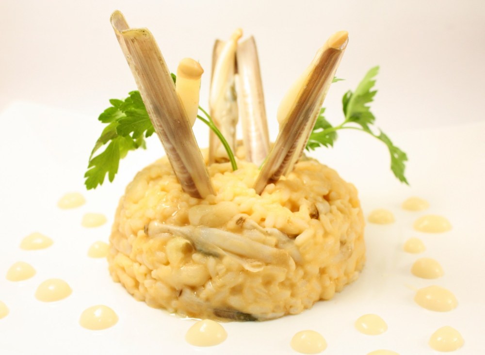 Risotto con spollichini e cannolicchi