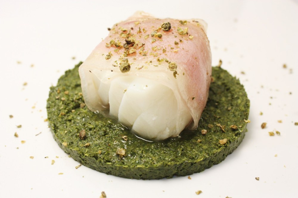 Baccala foderato al guanciale su crema di friarielli