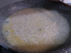 Risotto profumato al limone con spinaci e fasulare