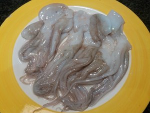 Linguine con torzelle polipetti veraci e tarallo sbriciolato