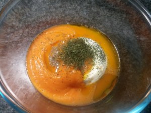 Pancetta cotta a bassa temperatura su polenta di farina di mais macinata a pietra e tzatziki alla zucca