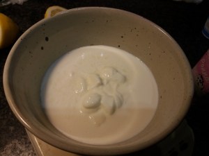 Risotto alla zucca con noci e panna acida allo zenzero