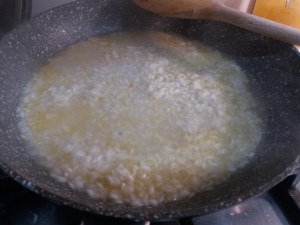 Risotto alla zucca con noci e panna acida allo zenzero