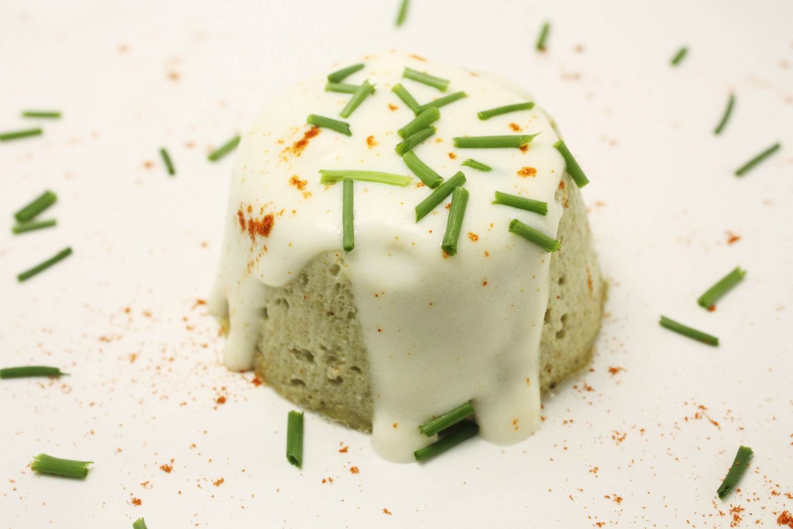 Flan di carciofi e baccala con crema di parmigiano