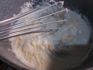 Flan di carciofi e baccala con crema di parmigiano