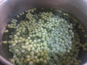 Tagliata di tonno rosso su salsa al curry e crema di piselli freschi