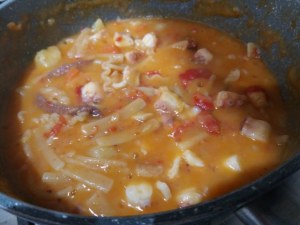 Pasta e patate con polpo verace