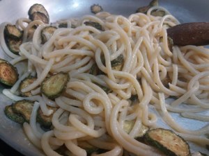 Pici toscani alla Nerano con stravecchio delle Orobie