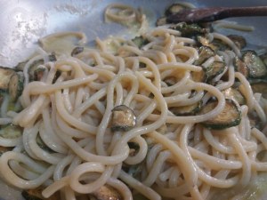 Pici toscani alla Nerano con stravecchio delle Orobie