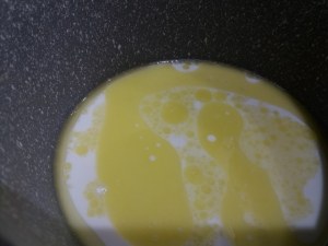 Crepes all'ortolana su fonduta di gorgonzola