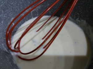 Crepes all'ortolana su fonduta di gorgonzola