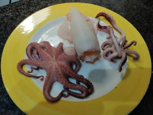 Riso rosso all'insalata di mare