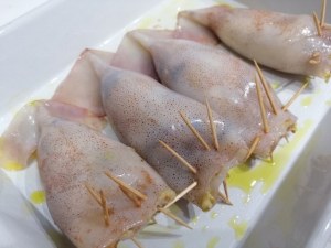 Totano imbottito alle melanzane su crema di burrata pugliese