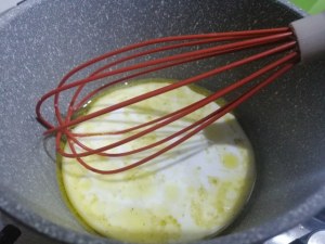 Totano imbottito alle melanzane su crema di burrata pugliese