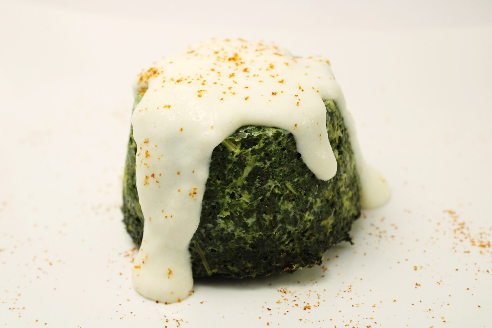 Flan di friarielli con crema di baccala