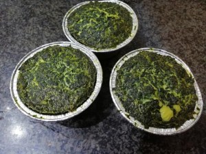 Flan di friarielli con crema di baccala