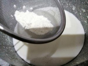 Flan di friarielli con crema di baccala