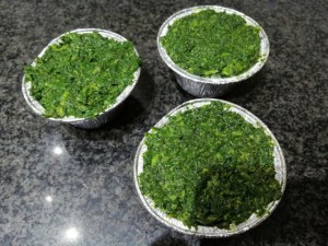 Flan di friarielli con crema di baccala