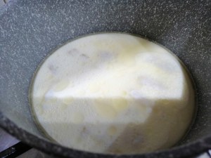 Flan di friarielli con crema di baccala
