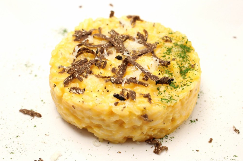 Risotto alla zucca con tartufo nero e caciocavallo