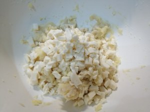 Paccheri ripieni di baccala e patate con crema di cavolfiore giallo