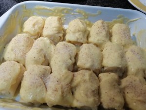 Paccheri ripieni di baccala e patate con crema di cavolfiore giallo