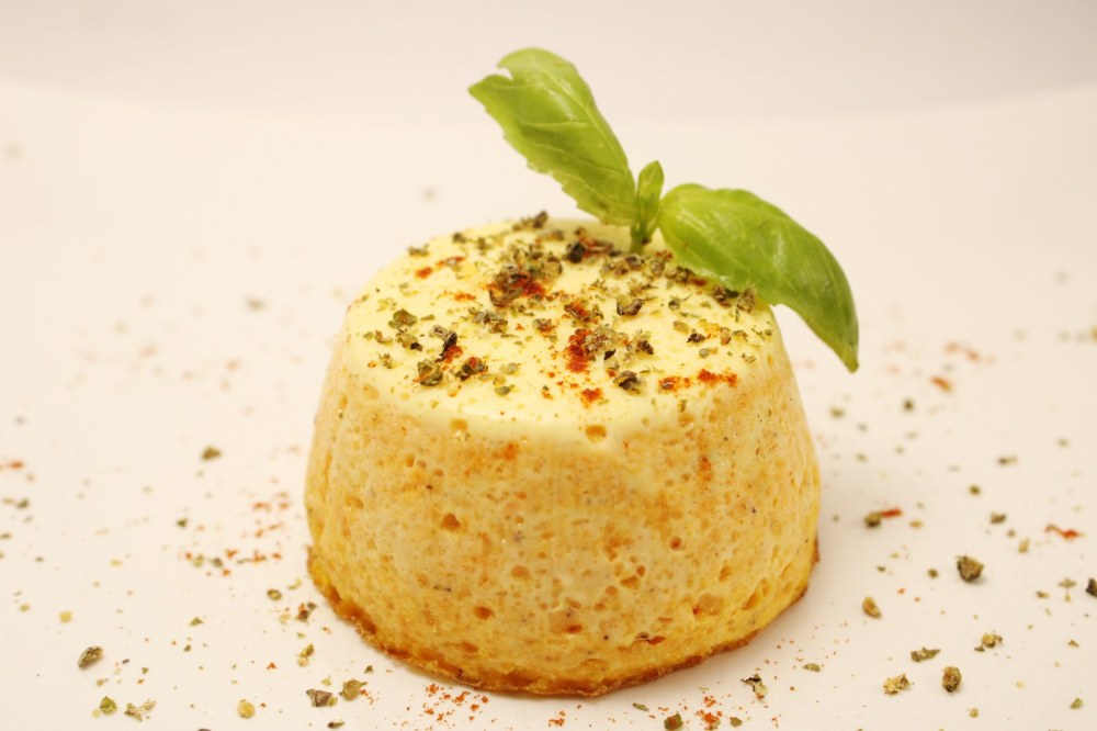 Flan di zucca con cuore al gorgonzola