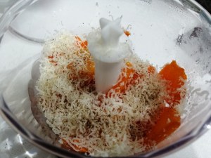 Flan di zucca con cuore al gorgonzola