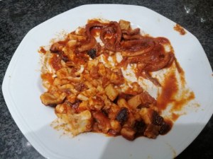 Candele tagliate al ragu di polpo