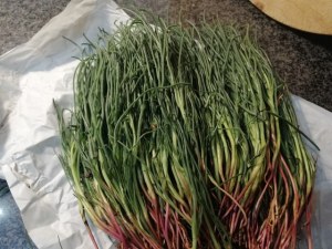 Sandwich di polenta fritta con agretti e mousse al gorgonzola