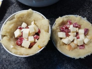 Gateau di patate con fiori di zucchina