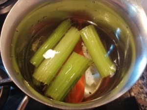 Polpette di pesce spada su caponata siciliana