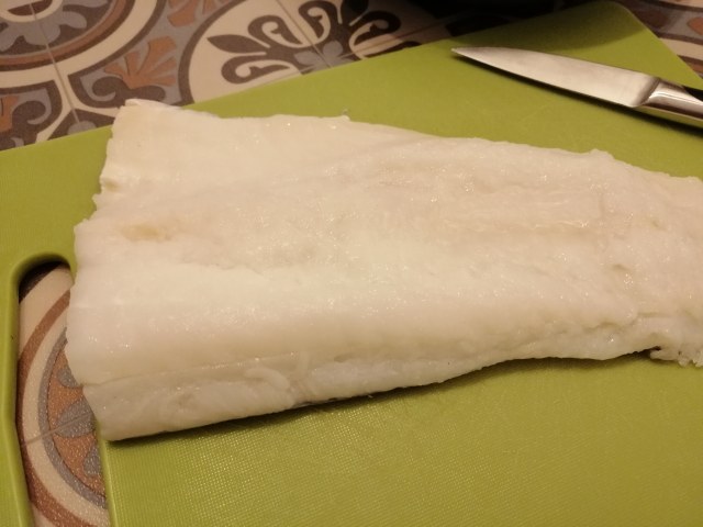 Baccala su polenta taragna con riduzione alla birra e hummus di zucca e amaretti