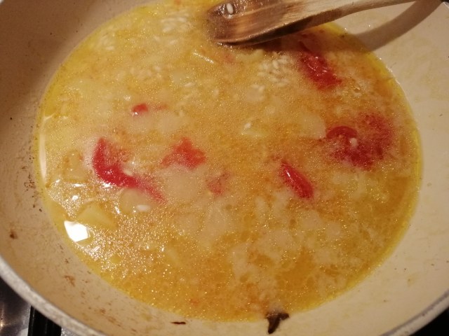 Risotto con porcini patate e rana pescatrice