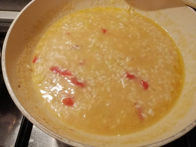 Risotto con porcini patate e rana pescatrice