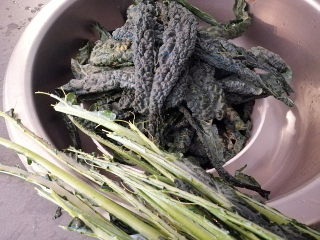 Totano imbottito con cavolo nero e camembert su polenta taragna