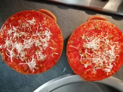 Sartu di riso con fonduta di provolone del monaco