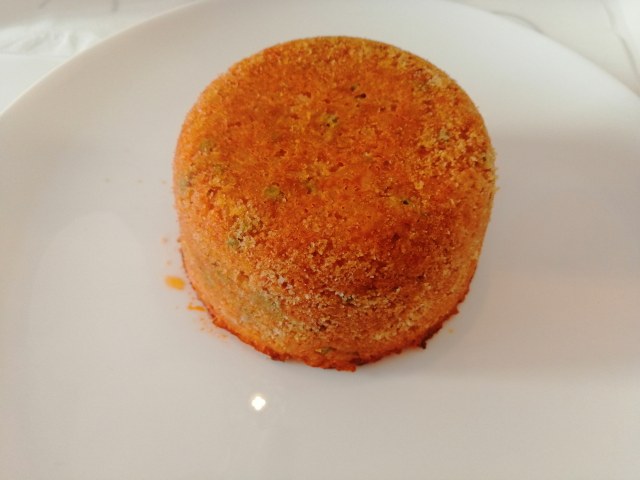 Sartu di riso con fonduta di provolone del monaco