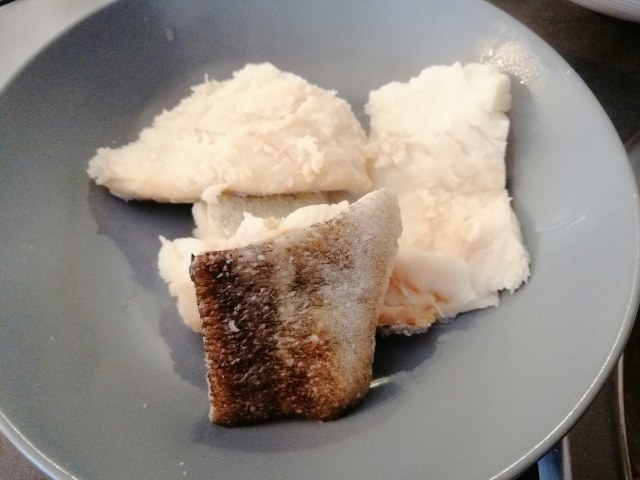 Trottole con baccala mantecato olive taggiasche e crumble di noci