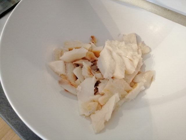 Trottole con baccala mantecato olive taggiasche e crumble di noci