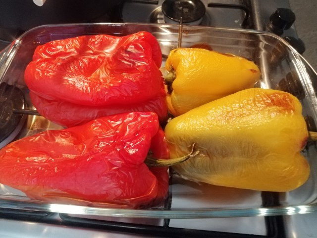 Braciole al ragu con peperoni a gratin