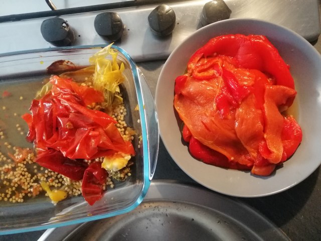 Braciole al ragu con peperoni a gratin